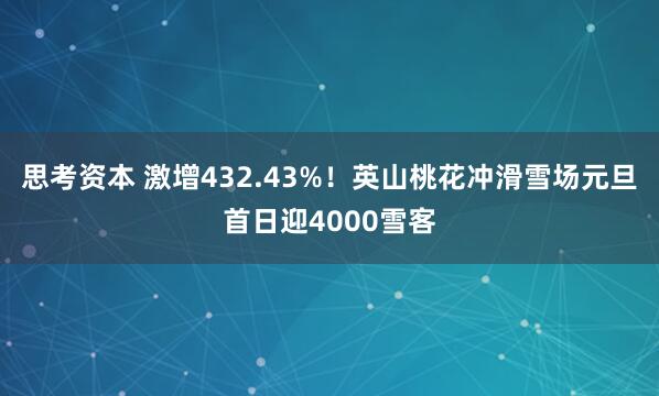 思考资本 激增432.43%！英山桃花冲滑雪场元旦首日迎4000雪客