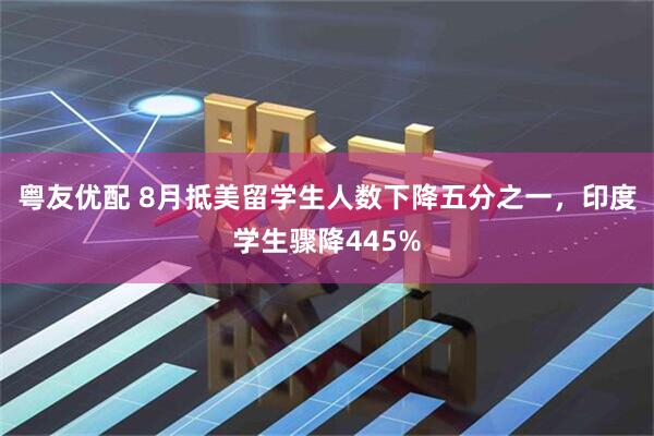 粤友优配 8月抵美留学生人数下降五分之一，印度学生骤降445%